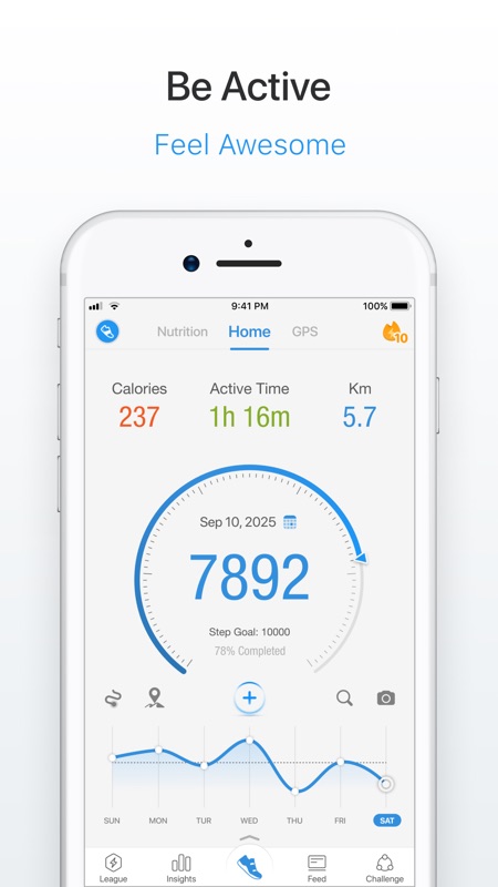 Pacer Pedometer Step Counter 截图 1