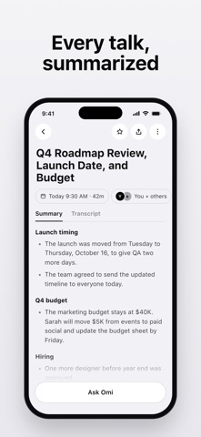 Omi - Smart Meeting Notes 官方商店截图 2